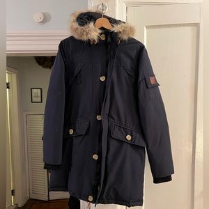 Penfield down puffer with fur-lined hood, M